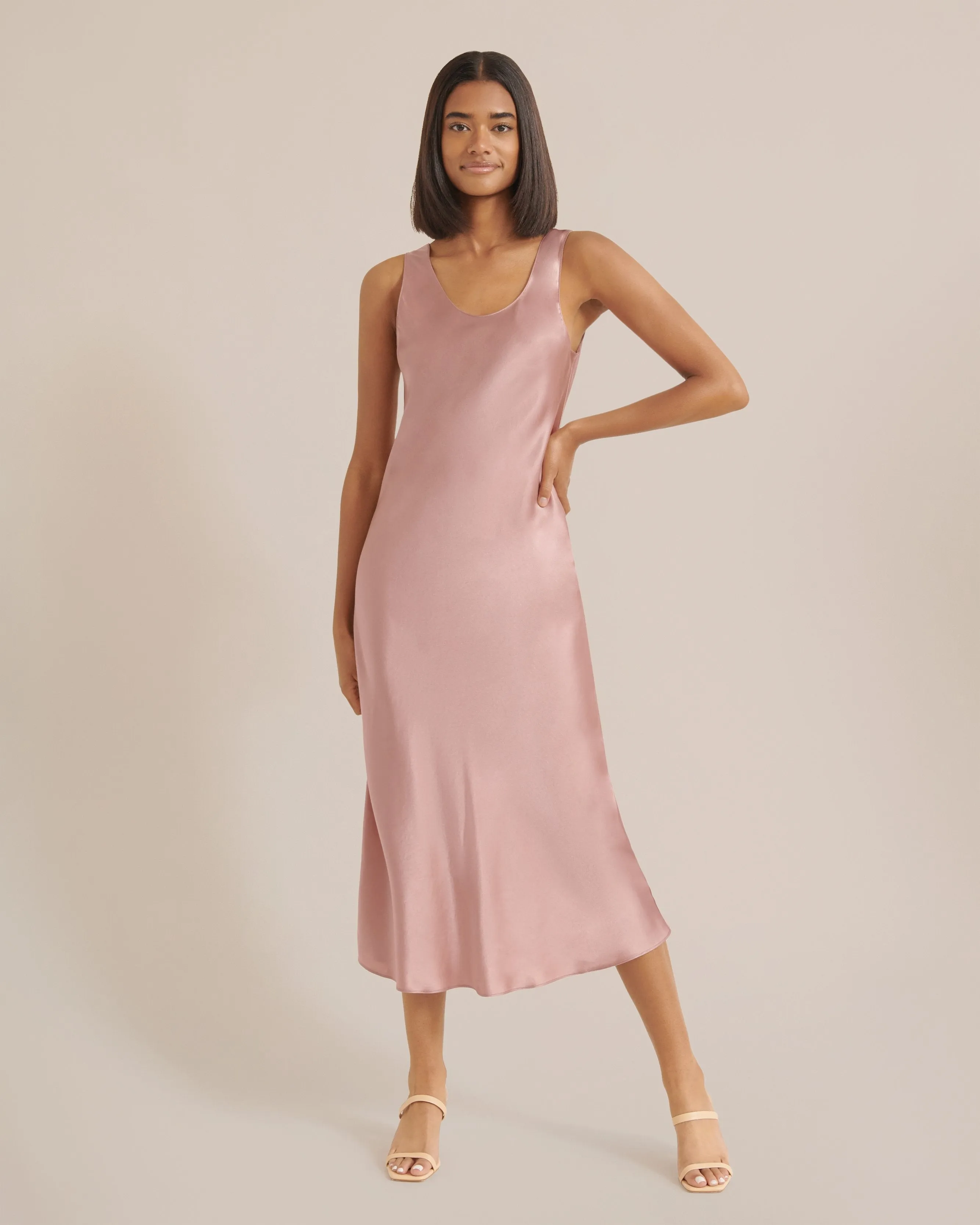 Melanie Sleeveless Silken Dress