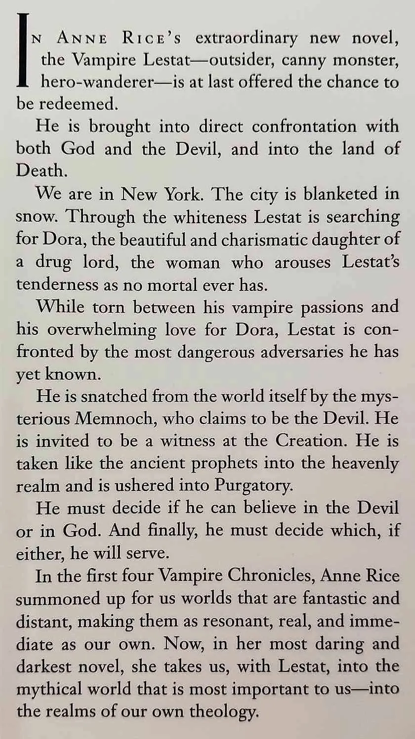 MEMNOCH THE DEVIL - Anne Rice