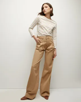 Mia Wide-Leg Pleated Pant