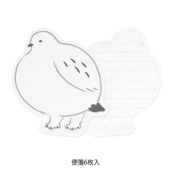 Midori Letter Set Die-Cut Animal - Grouse Pattern