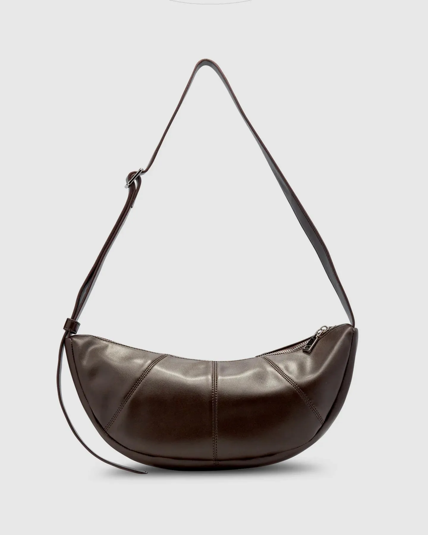 Mischa Crescent Bag - Dark Chocolate