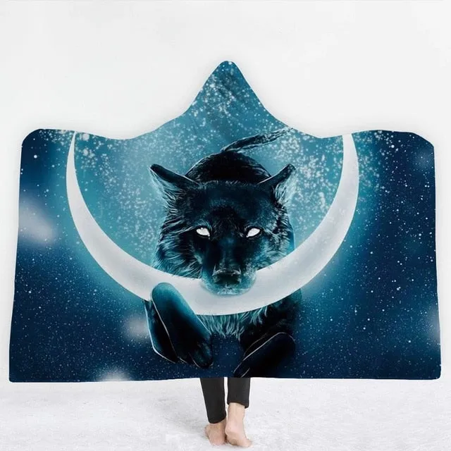 Moon Eclipse Hooded Blanket