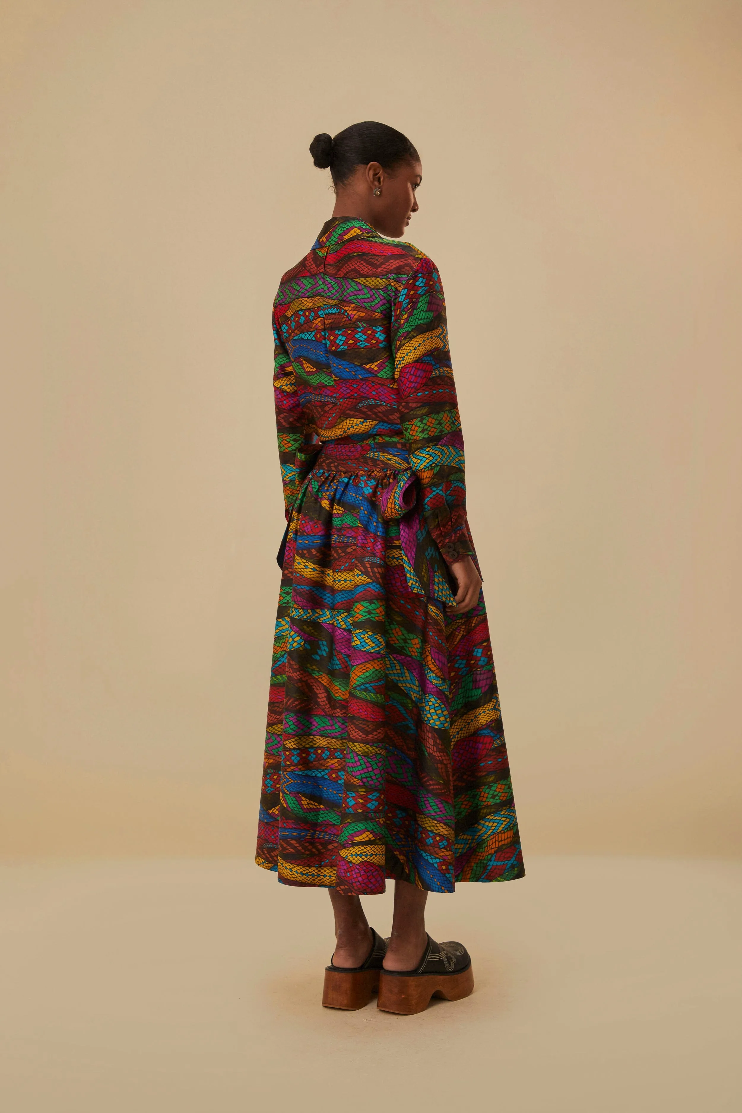 Multicolor Mirage Midi Skirt