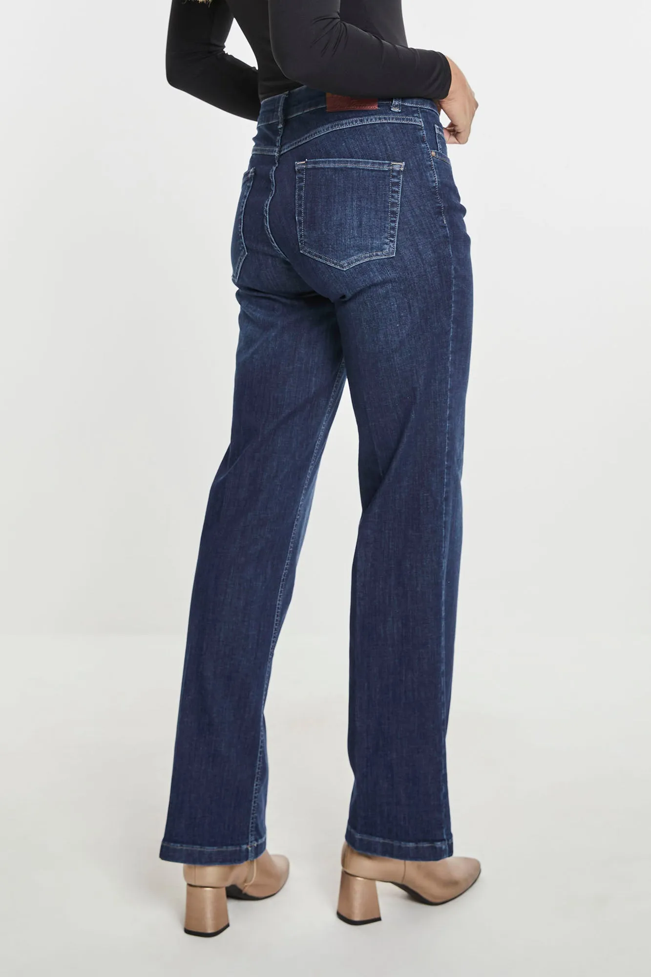 Para Mi Bobby Dark Blue Straight Leg Jeans