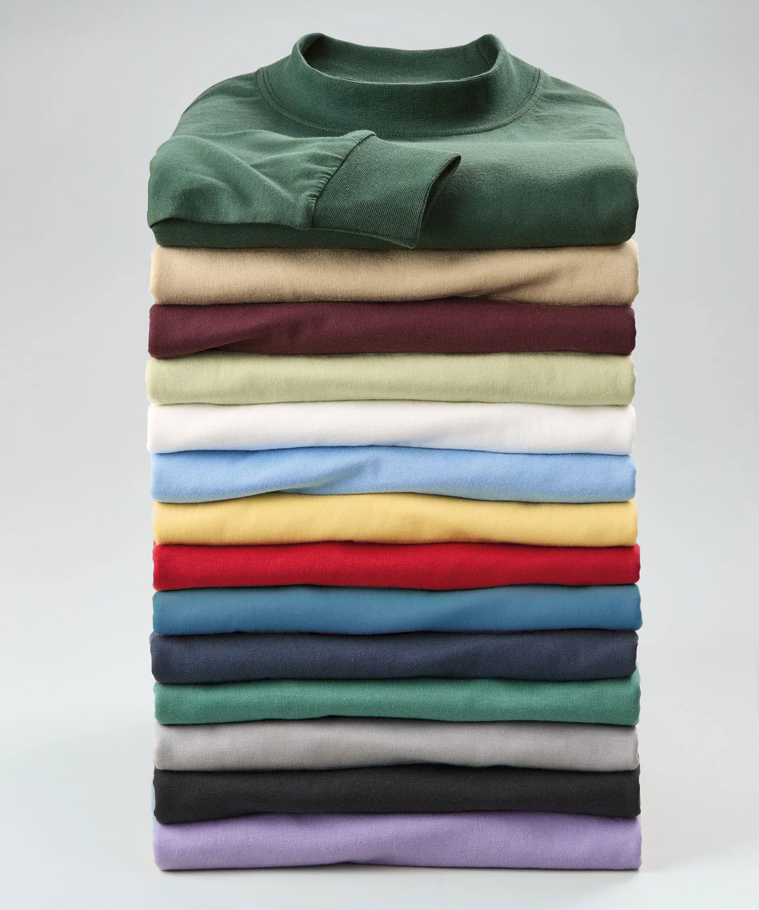 Pima Cotton Mock Neck Pullover