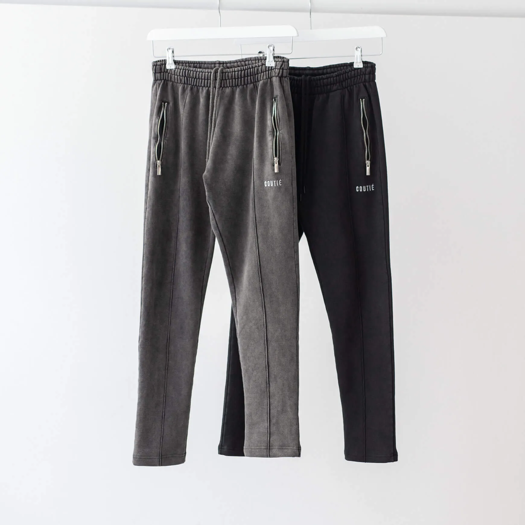 Pleated Sweat Pant Washed Black