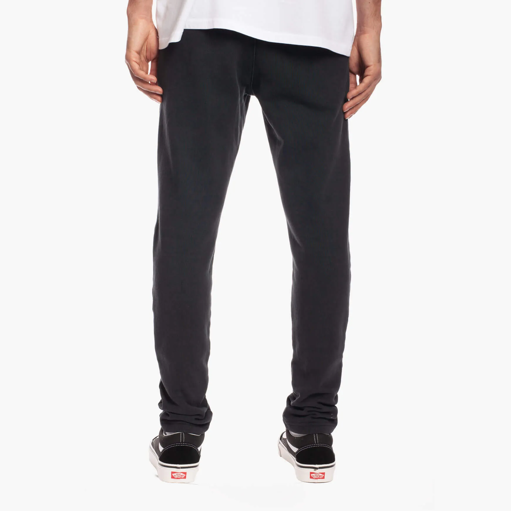 Pleated Sweat Pant Washed Black