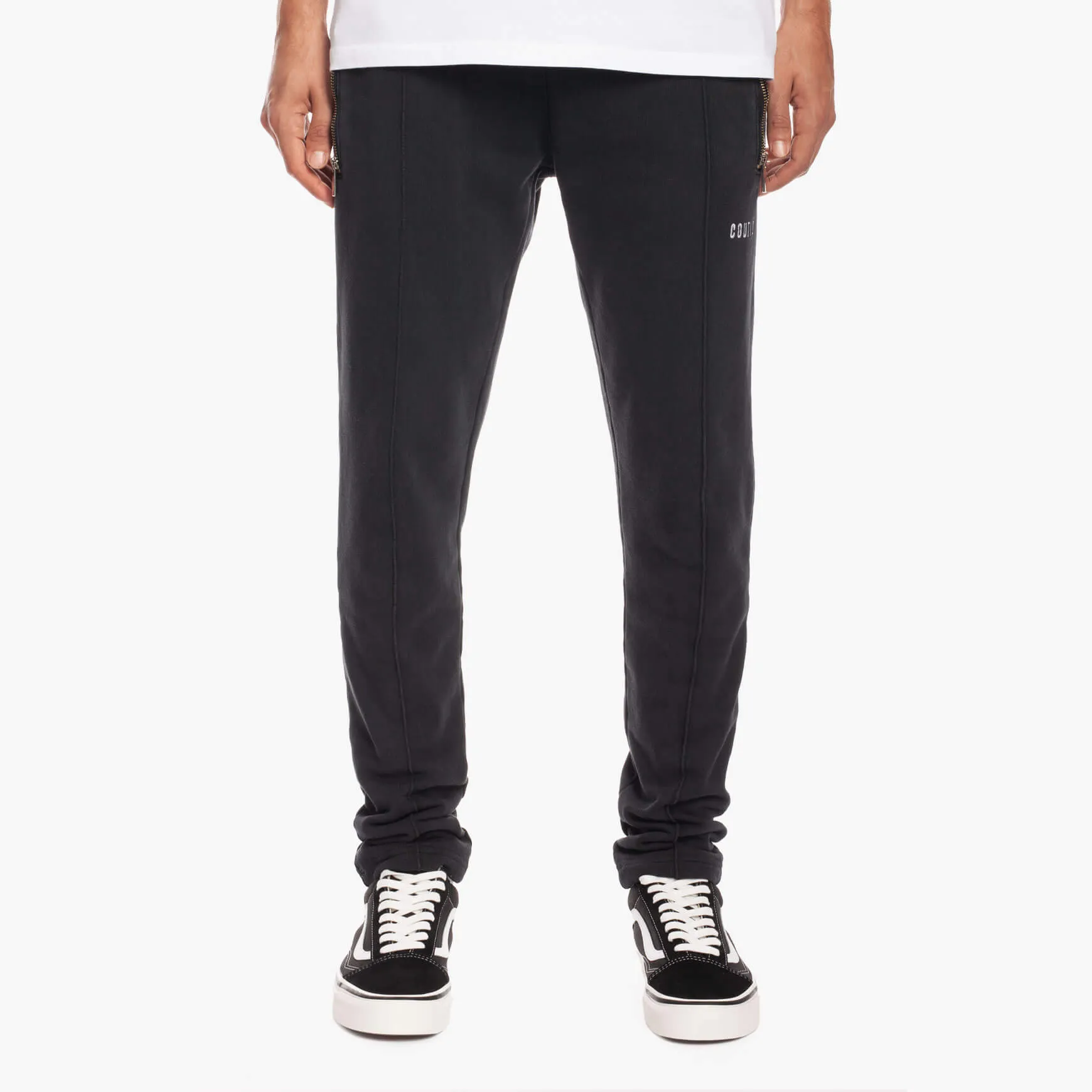 Pleated Sweat Pant Washed Black