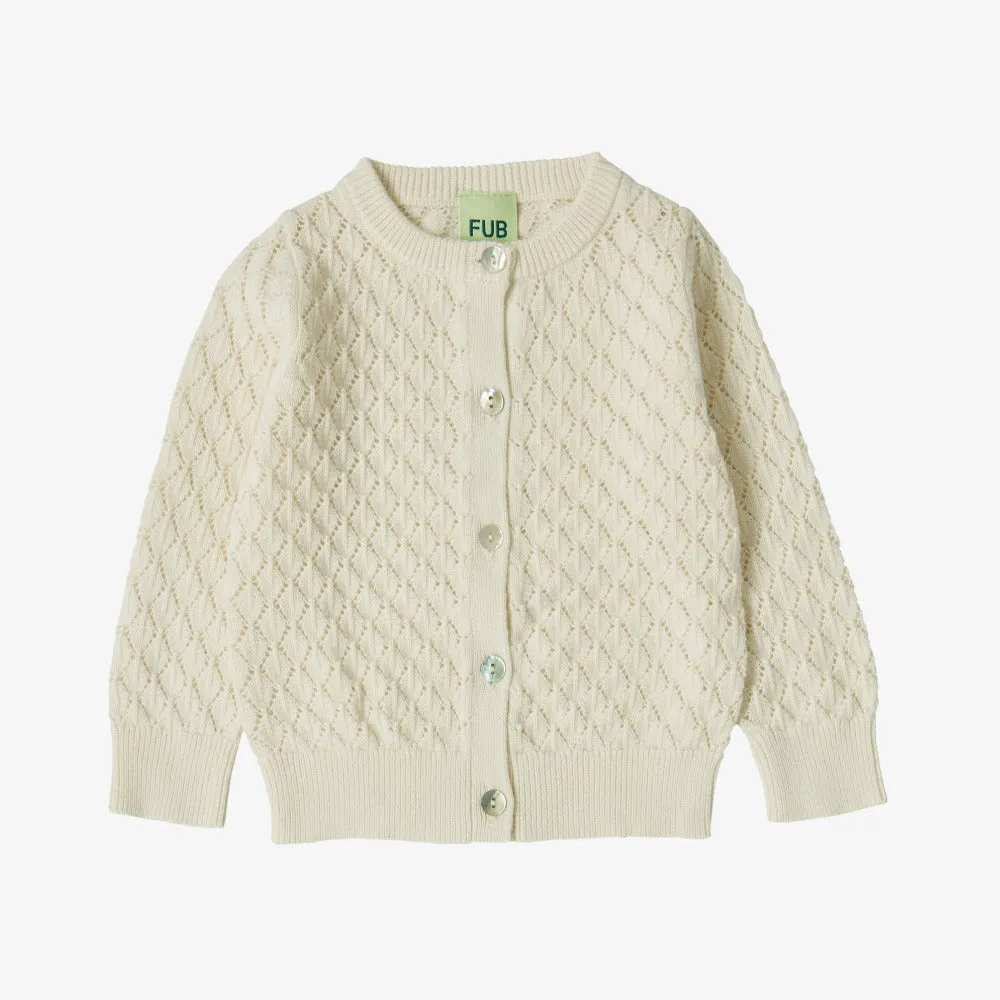 Pointelle Cardigan - Ecru