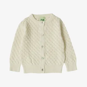 Pointelle Cardigan - Ecru