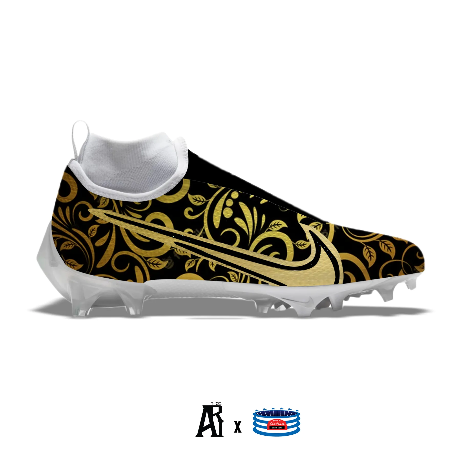 "Floral Gold" Nike Vapor Pro 360 Cleats