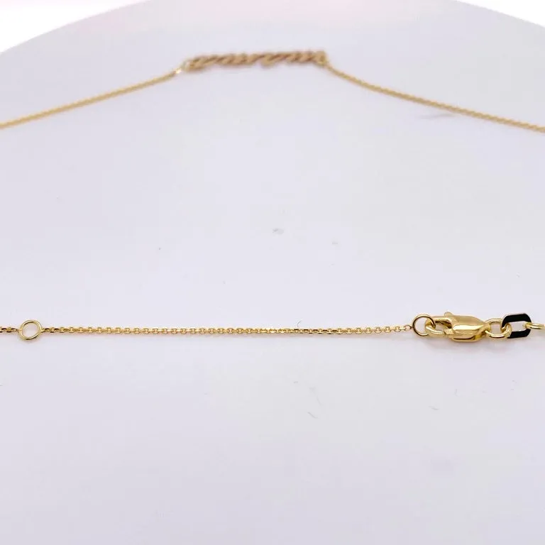 "Mama" Necklace, Mother's Day Gift, 14 Karat Yellow Gold