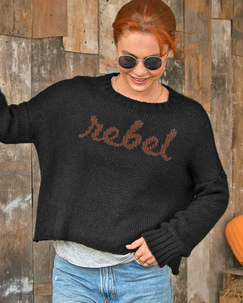 REBEL CROPPED CREW CHUNKY