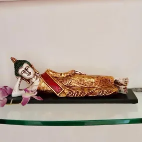 Reclining Buddha Statue 14 Inches - Religious - Decorative Collectible