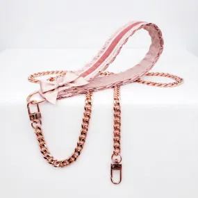 Rose Gold and Blush Velvet Luxury BDSM Leash