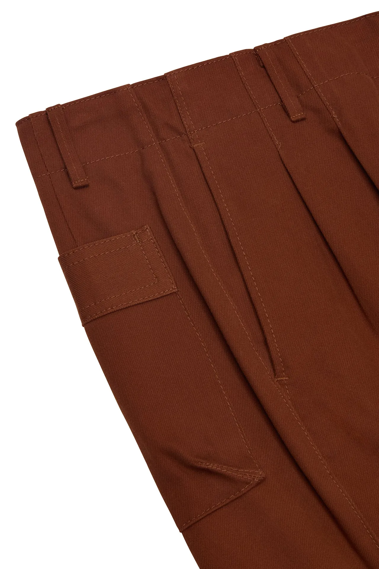 Rust French Drill Casual Trousers