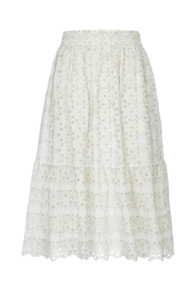 Sabrina Ruffled Midi Skirt