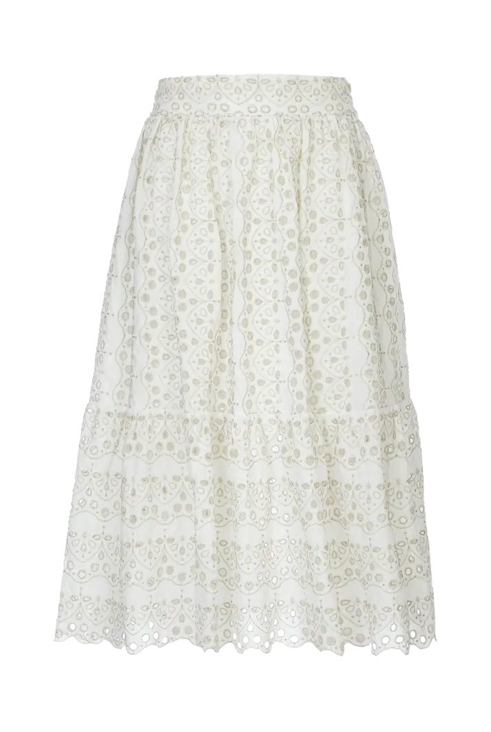 Sabrina Ruffled Midi Skirt