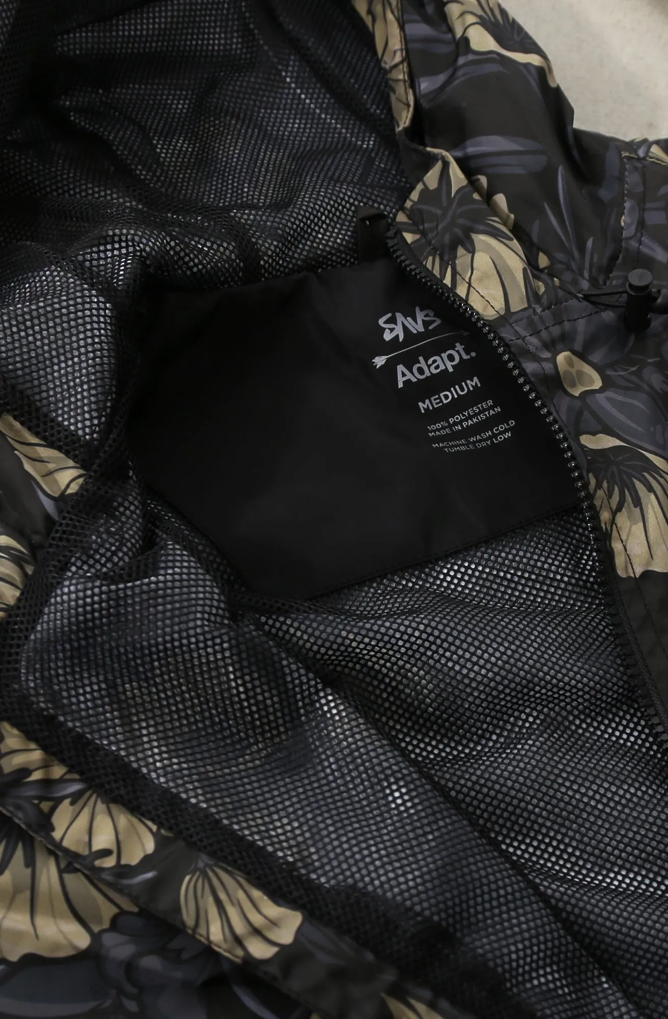 SAVS X Adapt :: Gold Blooded Floral (Men's Black/Gold Full-Zip Jacket)