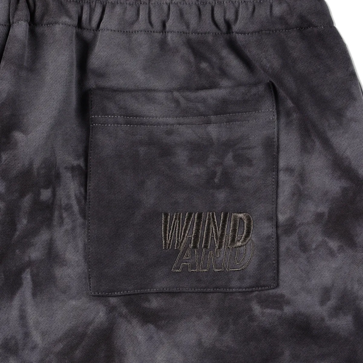 SEA SWEAT WIDE SHORT / TIE_DYE_BLACK