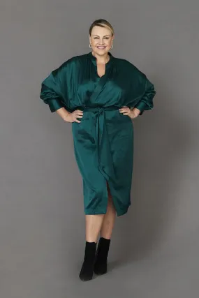 Seline Kimono Dress Emerald