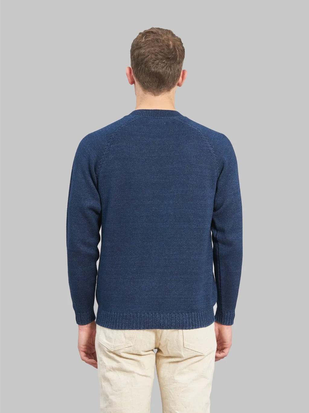 Seuvas Cotton Raglan Sweater Indigo