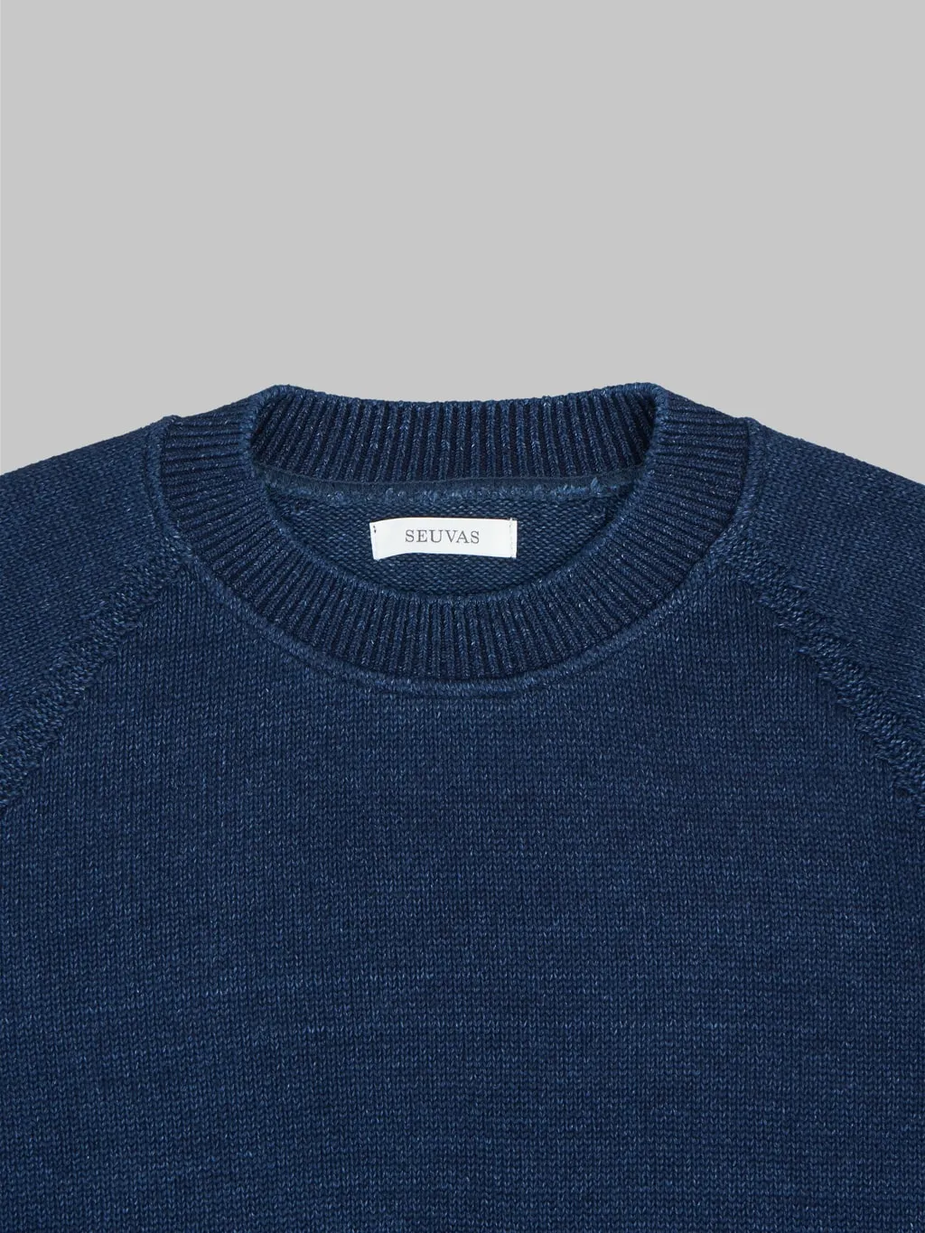 Seuvas Cotton Raglan Sweater Indigo