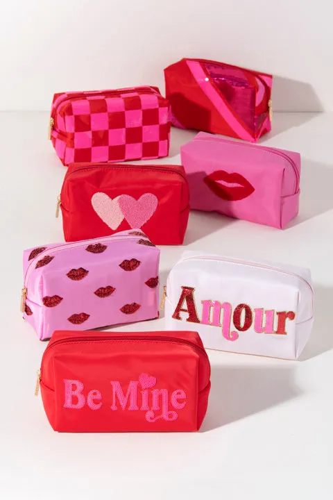 Shiraleah Cara "Amour" Zip Pouch, Blush