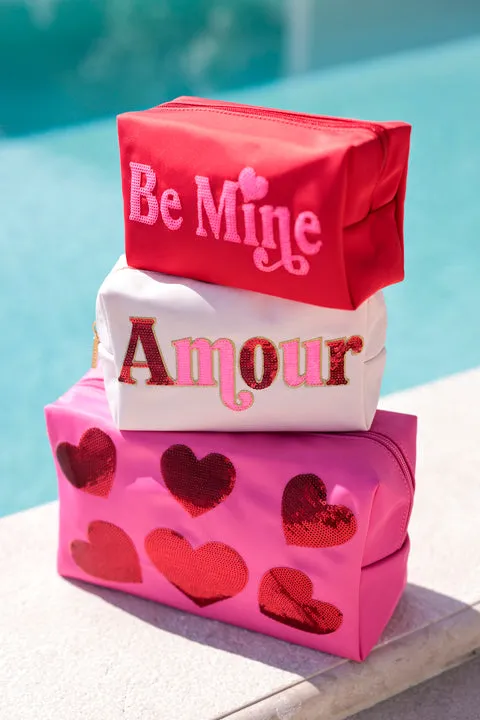 Shiraleah Cara "Amour" Zip Pouch, Blush