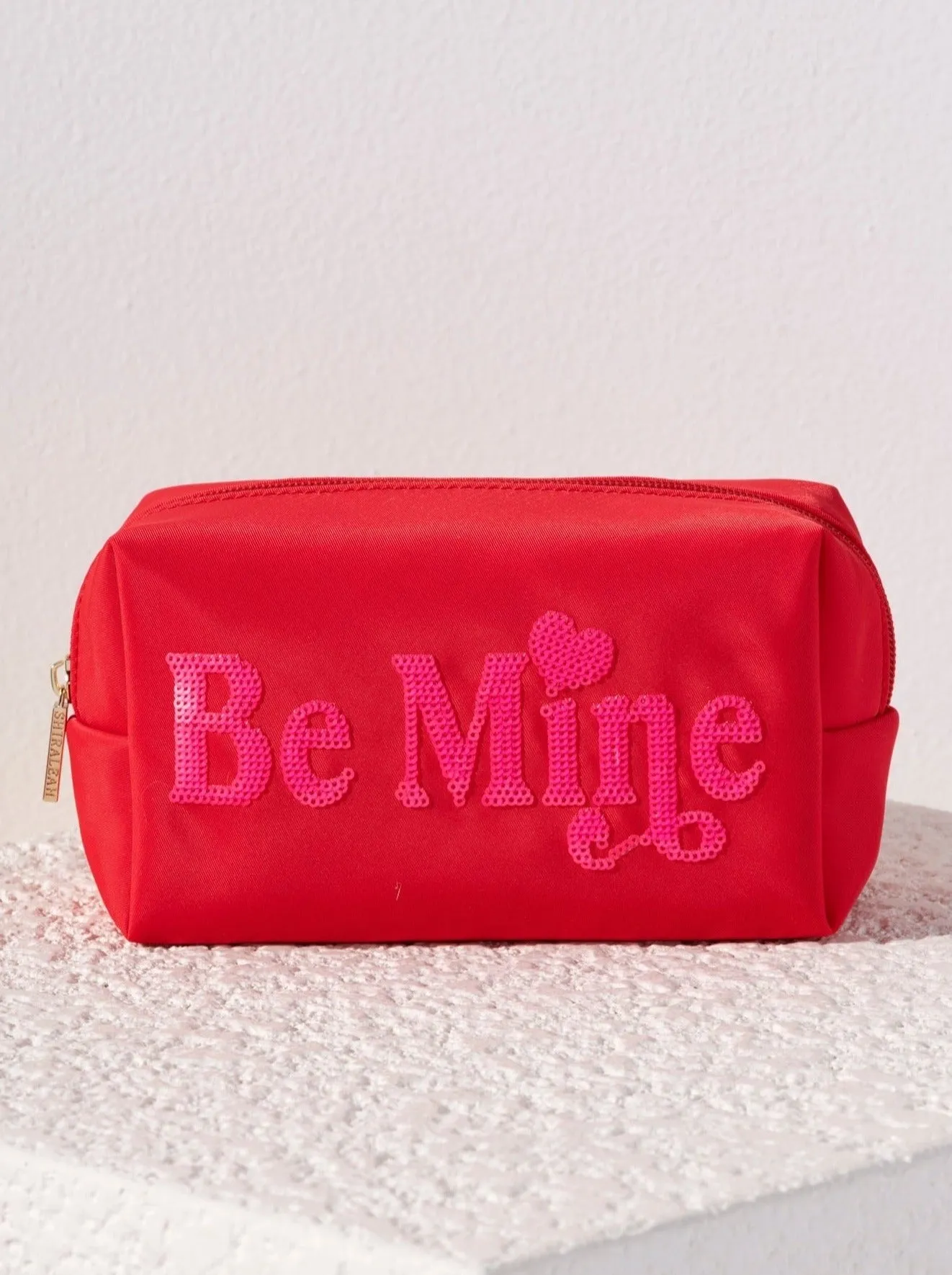 Shiraleah Cara "Be Mine" Zip Pouch, Red