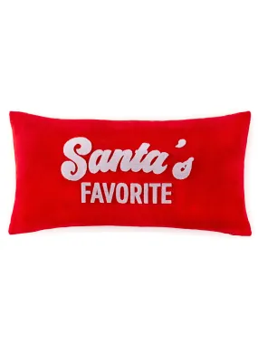 Shiraleah "Santa's Favorite" Pillow, Red