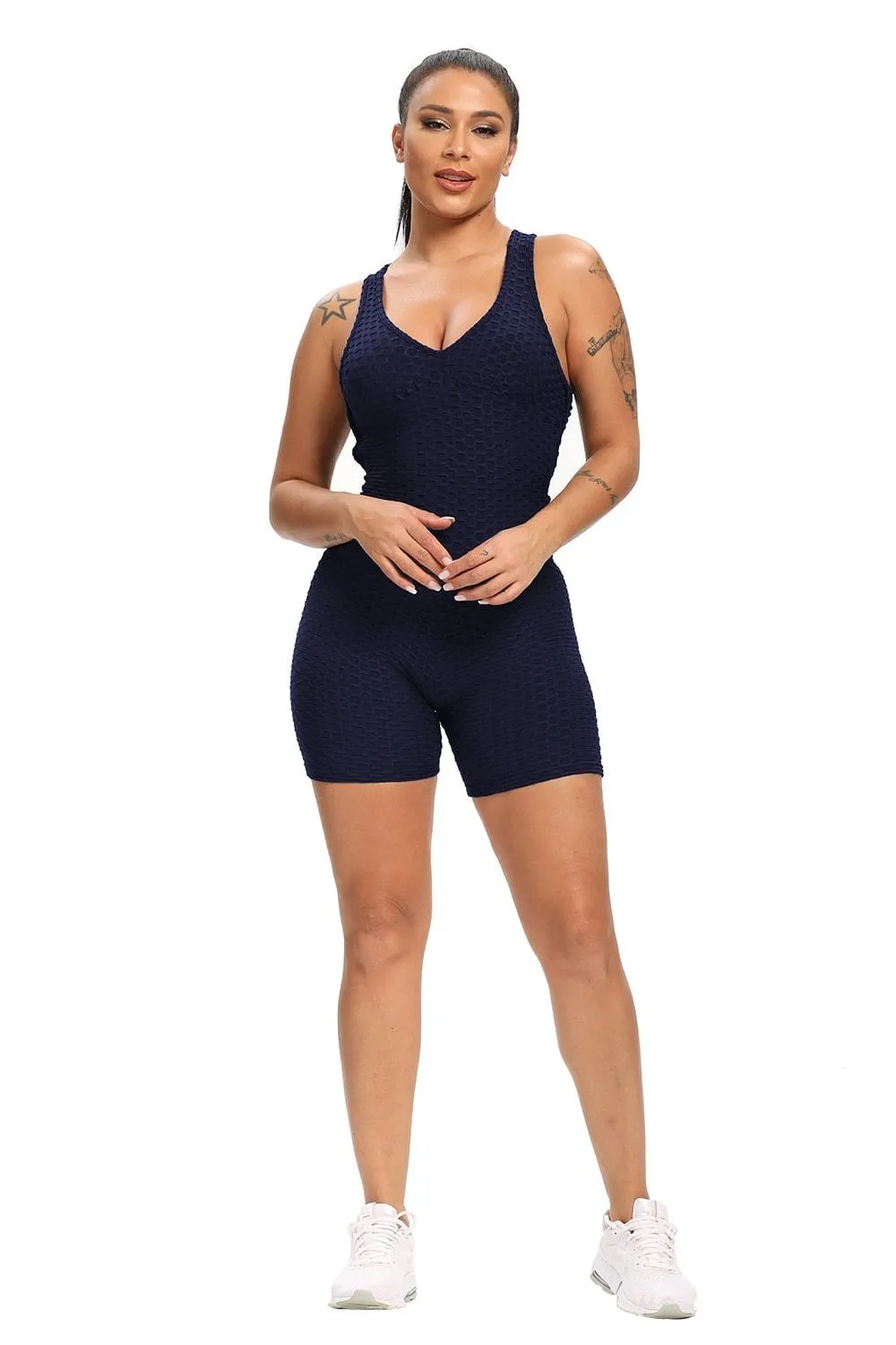 Spark One Piece Textured Fitness Playsuit