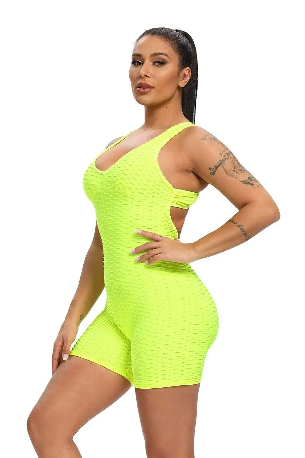 Spark One Piece Textured Fitness Playsuit