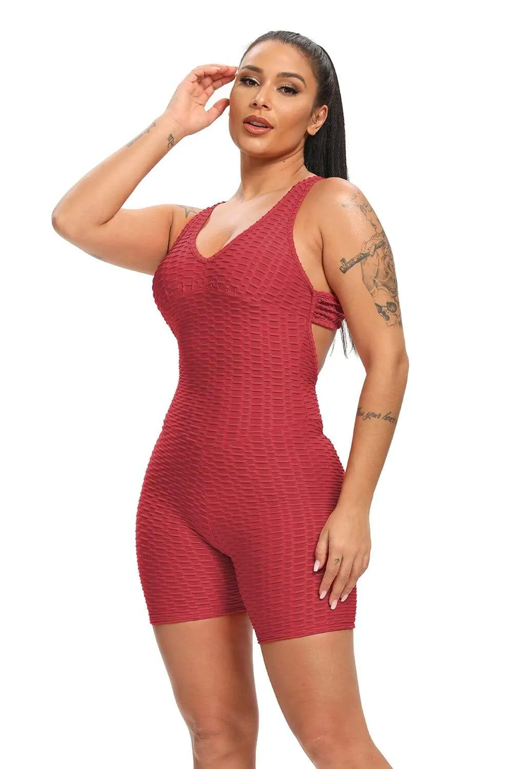 Spark One Piece Textured Fitness Playsuit