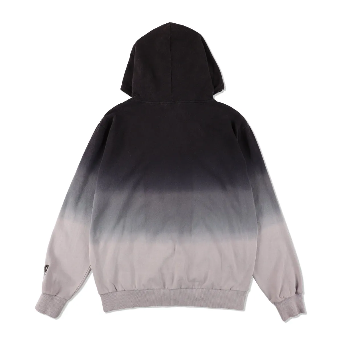 Step_Dye Zip-up Sweat shirt / BLACK