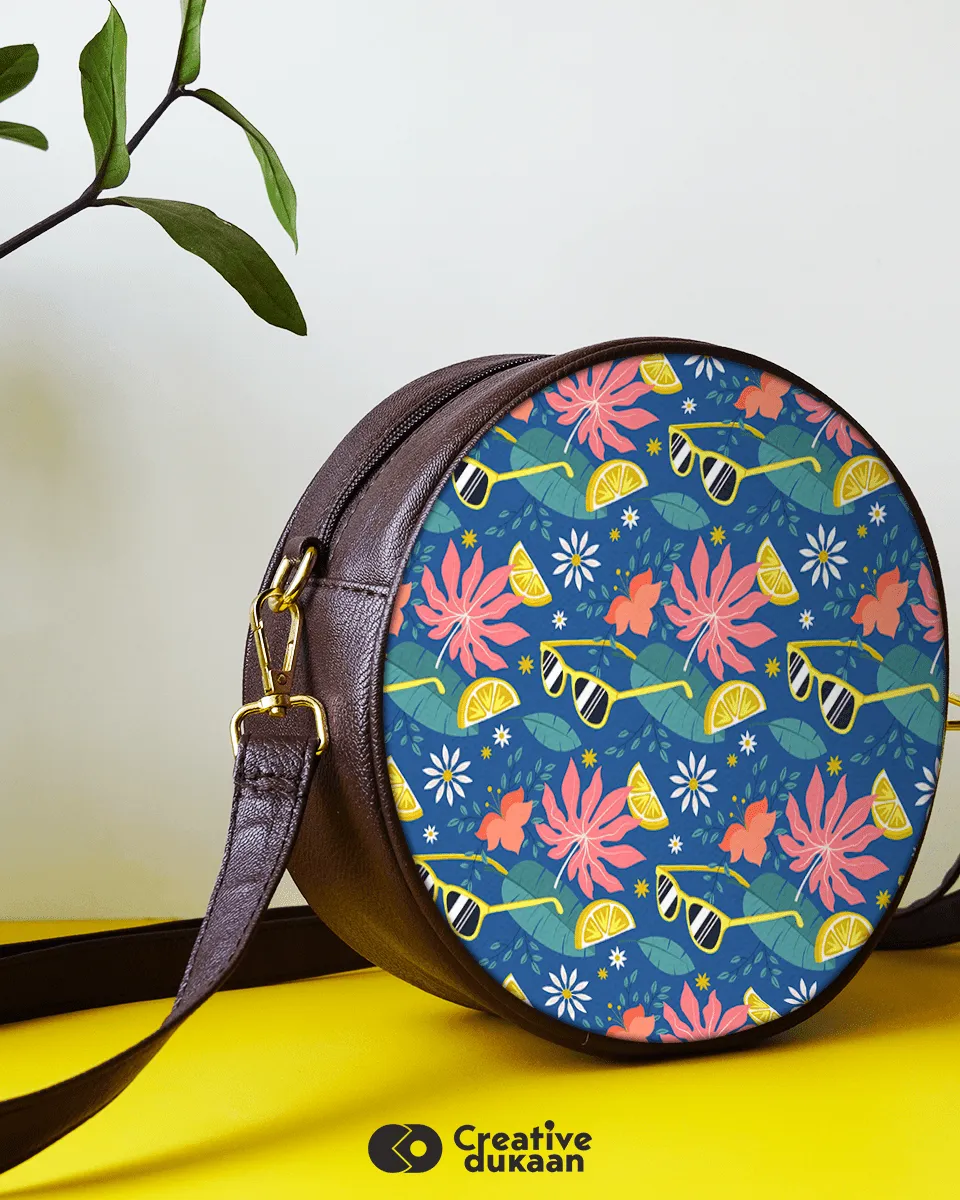 Summer Cool Colorful Round Sling Bag