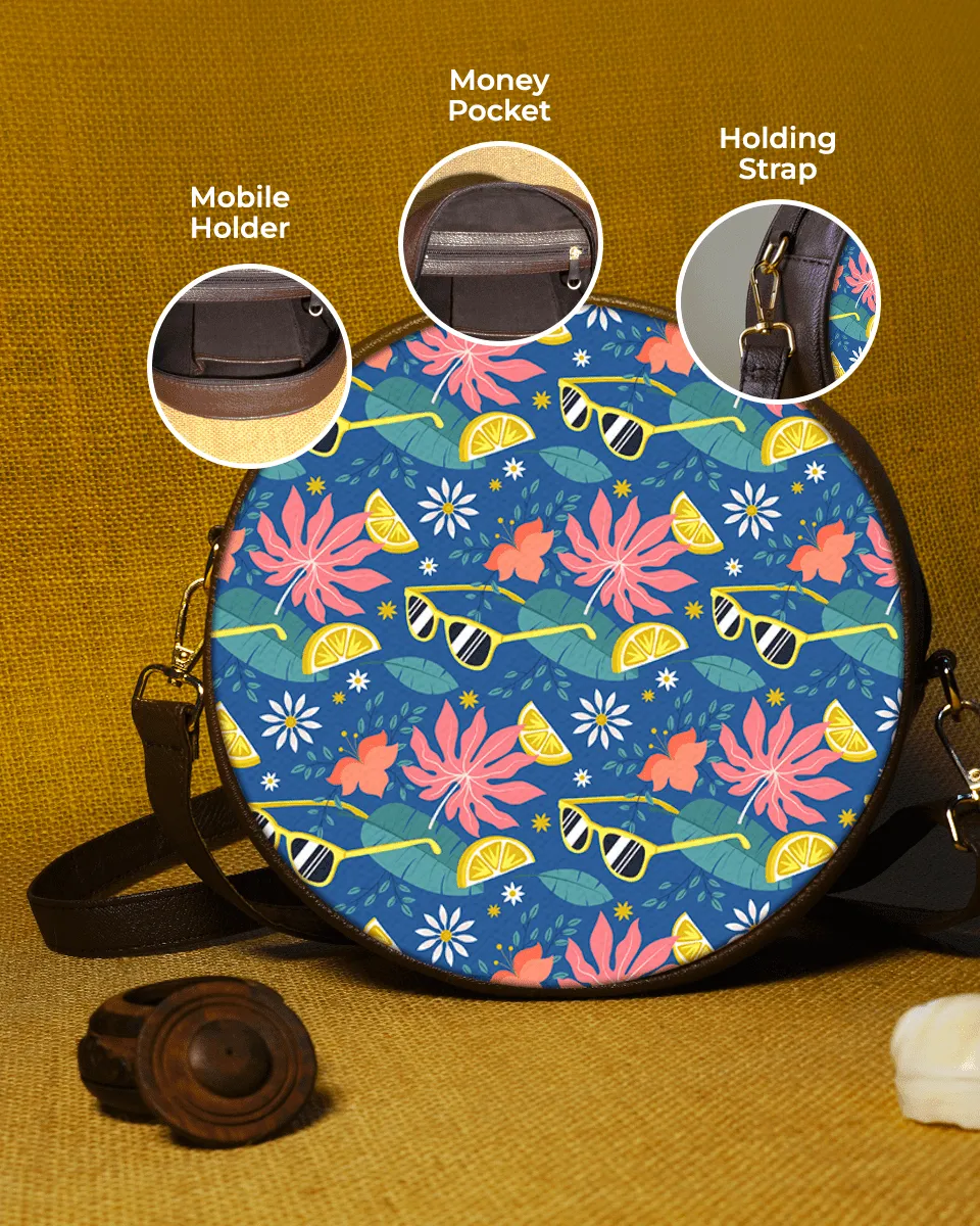 Summer Cool Colorful Round Sling Bag