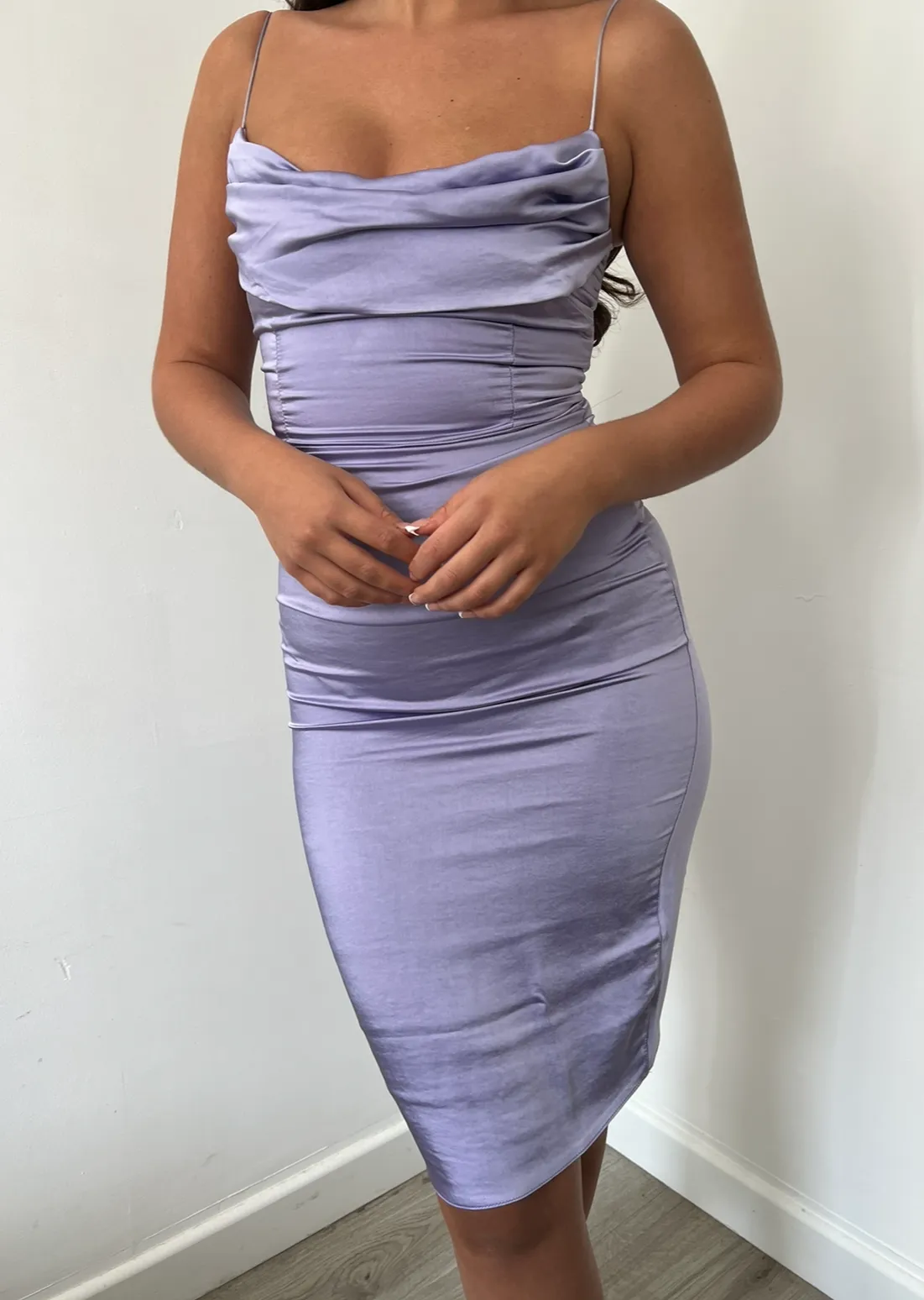 Vesper 247 Lisa Lilac Midi Dress