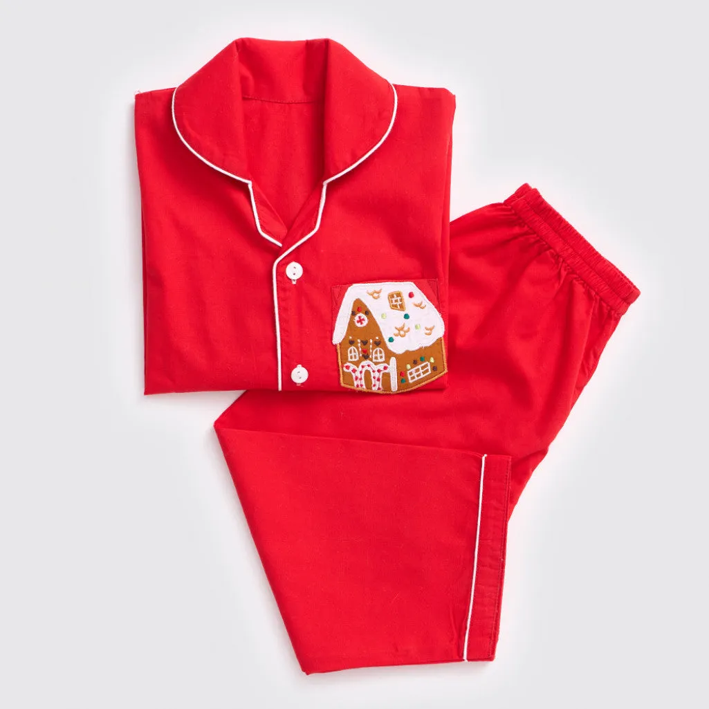 Women Gingerbread House Pajama Set