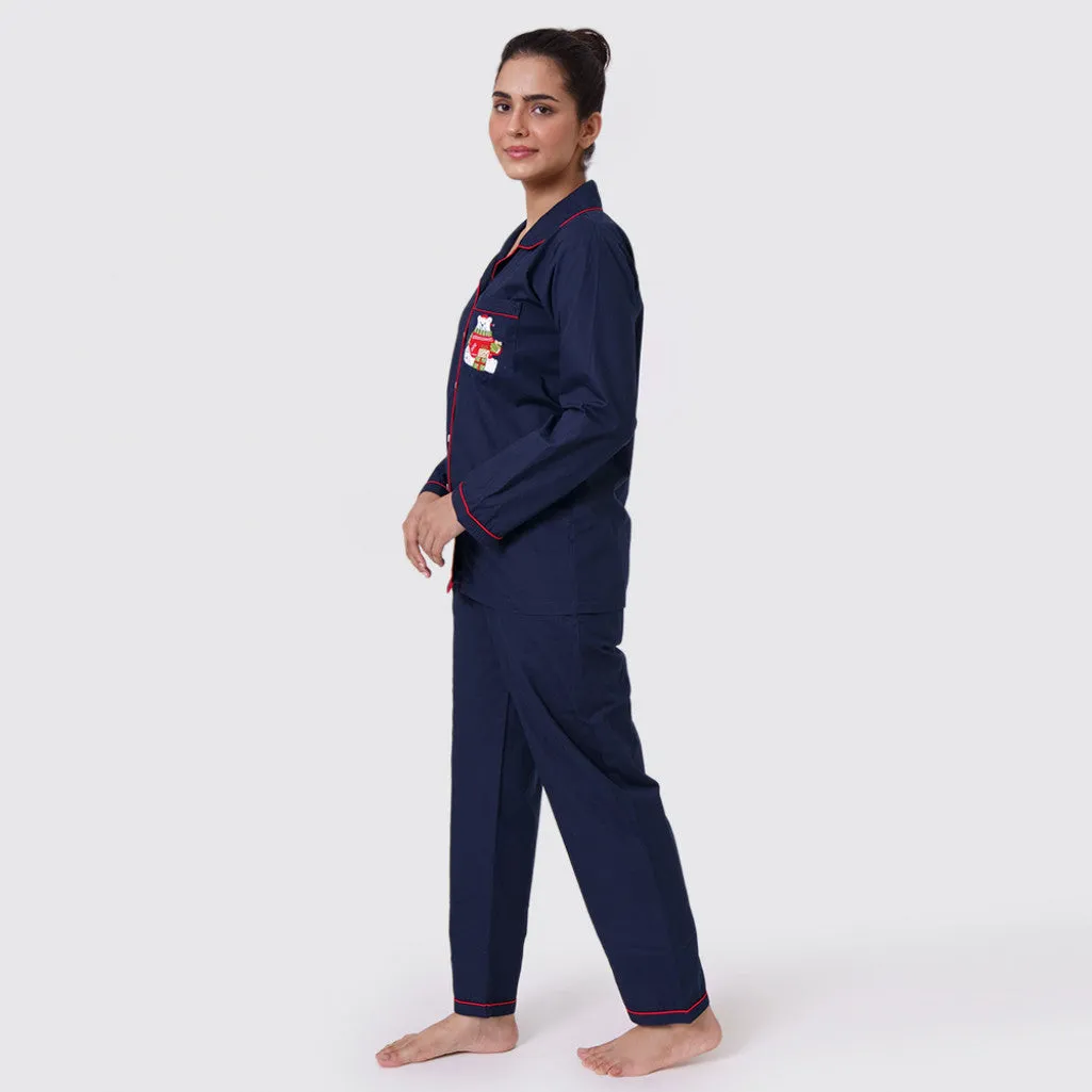 Women Happy Polar Bear Pajama Set