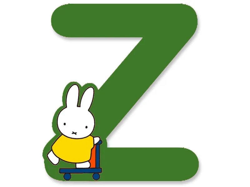 Z (Green) - A to Z Miffy wooden letter